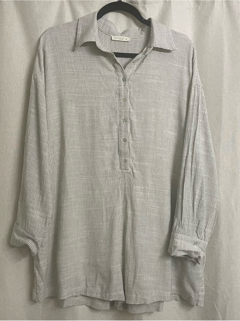 ILLA ILLA Linen Blend Oversized Striped Romper Size Medium